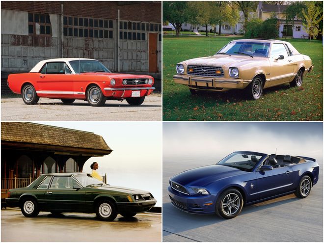 Ford Mustang — модель, которую то обзывают «пони-каром», то величают «маслкаром». В названии пони-кар не было бы ничего обидного, если бы в 1979 году из-за нефтяного кризиса «дикая лошадь» в прямом смысле не превратилась в прирученного пони. Безликая и маломощная (базовым двигателем была 86-сильная «четверка») третья генерация чуть не загубила легендарную модель. Благо все обошлось и появившийся в 1964 году Ford Mustang выпускается и по сей день. Ford Mustang