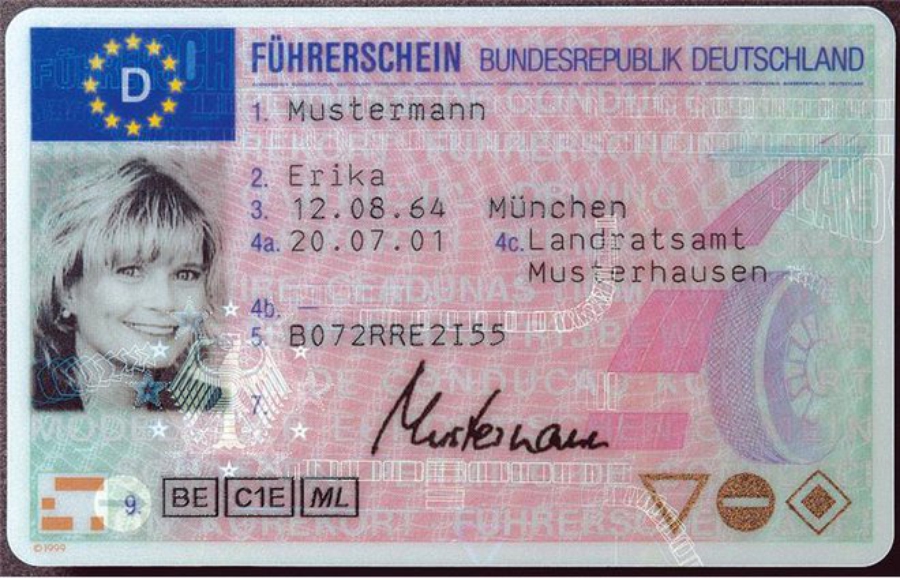 Водительское удостоверение Германия